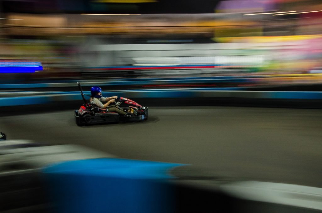 Speeding Go Kart at Xtreme