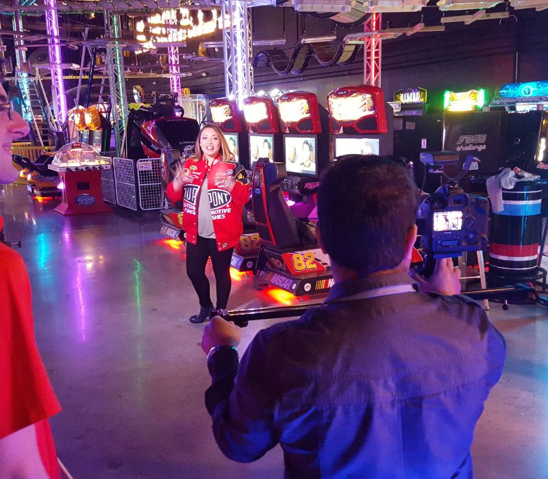 Vibrant Colors in Arcade Video Promo